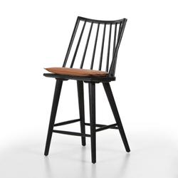 Lewis Windsor Stool W Cushion In Bl In Counter by FOUR HANDS