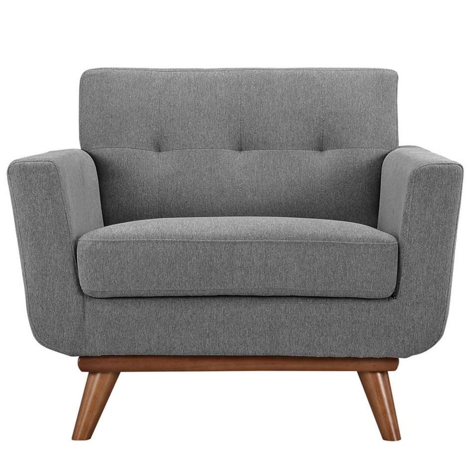 Anthem Upholstered Fabric Armchair In Expectation Gray by Modway Furniture