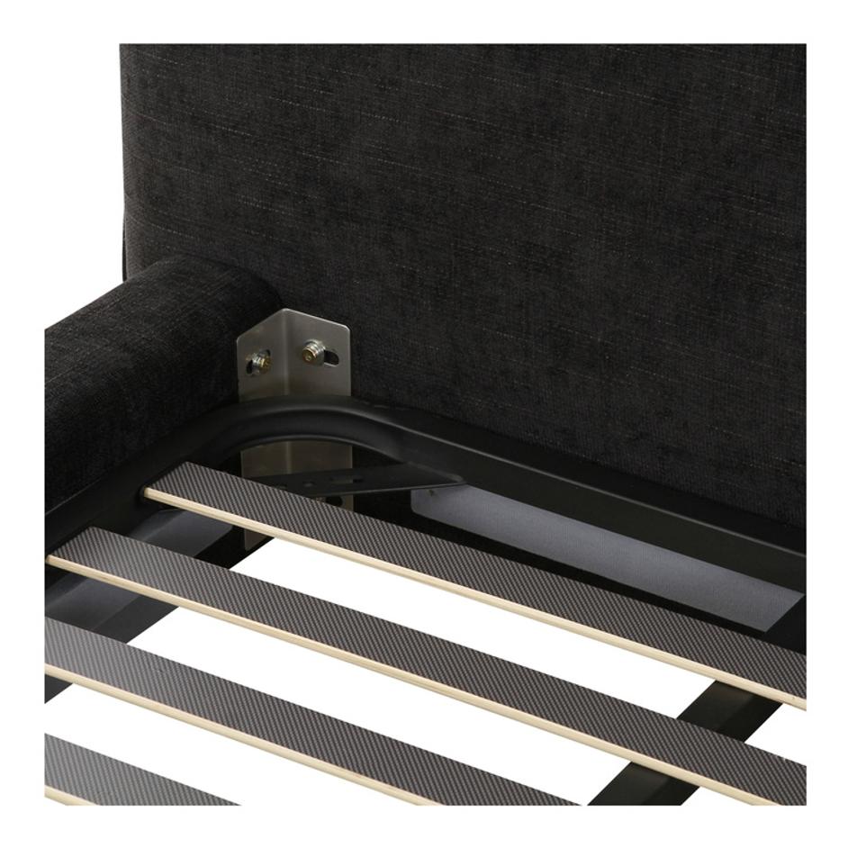 Zeppelin King Bed Heather Black by Moes Home