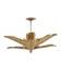 Tropical Semi-Flush In Vintage Brass by Currey & Company