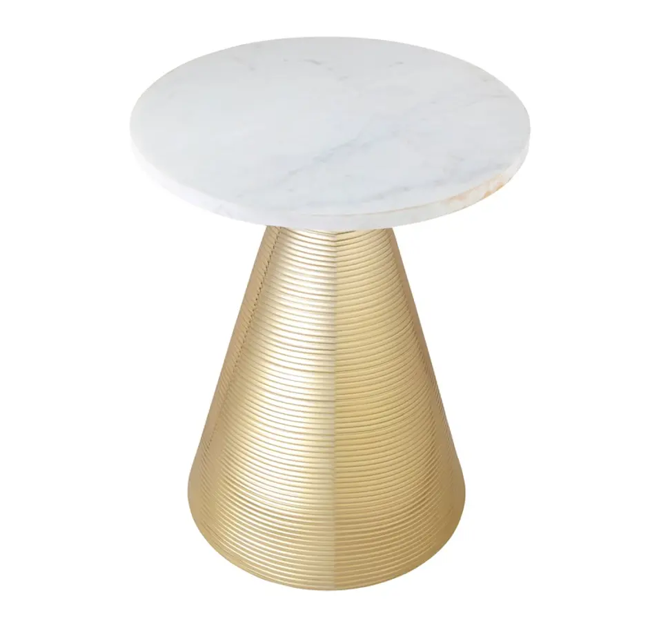 Tempo Marble Side Table by tov furniture