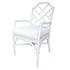 Kara Rattan Arm Chair In White by New Pacific Direct