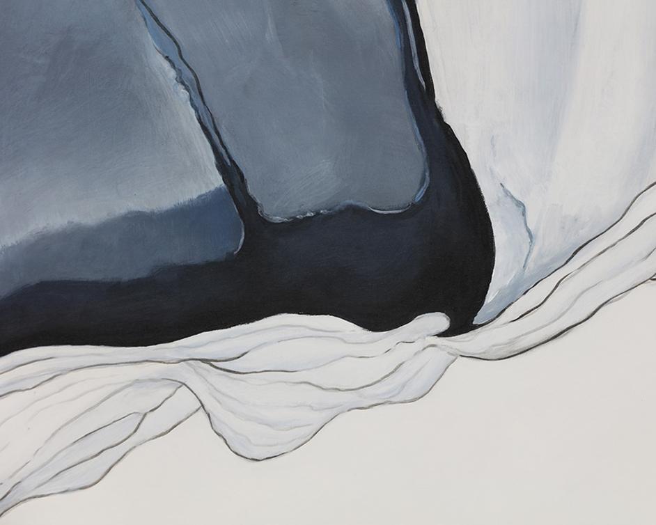 Glacial Rock - 48" X 72" - Black Floater Frame by Sunpan