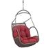 Grove Outdoor Patio Swing Chair Without Stand In Red by Modway Furniture