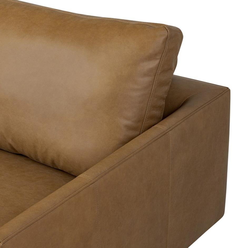 Melle 2-Piece Sectional In Lipari Camel And Ebony Steel by Four Hands