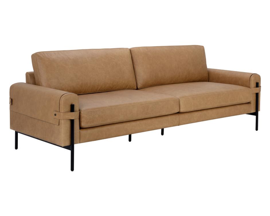 CAMUS SOFA - LUDLOW SESAME LEATHER by Sunpan