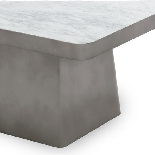 Far Marble/Metal 31" Square Coffee Table by Classic Home