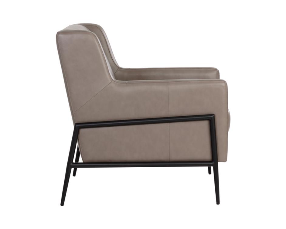 TALULA LOUNGE CHAIR - ALPINE GREY LEATHER by Sunpan