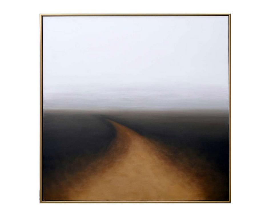Autumn Silence - 48" X 48" - Gold Floater Frame by Sunpan