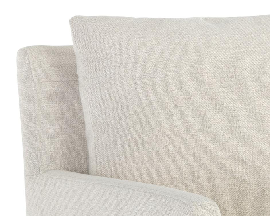 Glenrose Wheeled Dining Armchair - Effie Linen by Sunpan