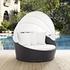 Minerva Canopy Outdoor Patio Daybed In Espresso White by Modway Furniture