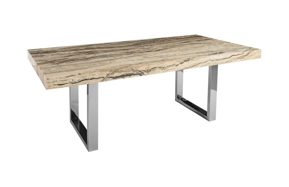 Onyx Dining Table, Stainless Steel Legs by PHILLIPS COLLECTION