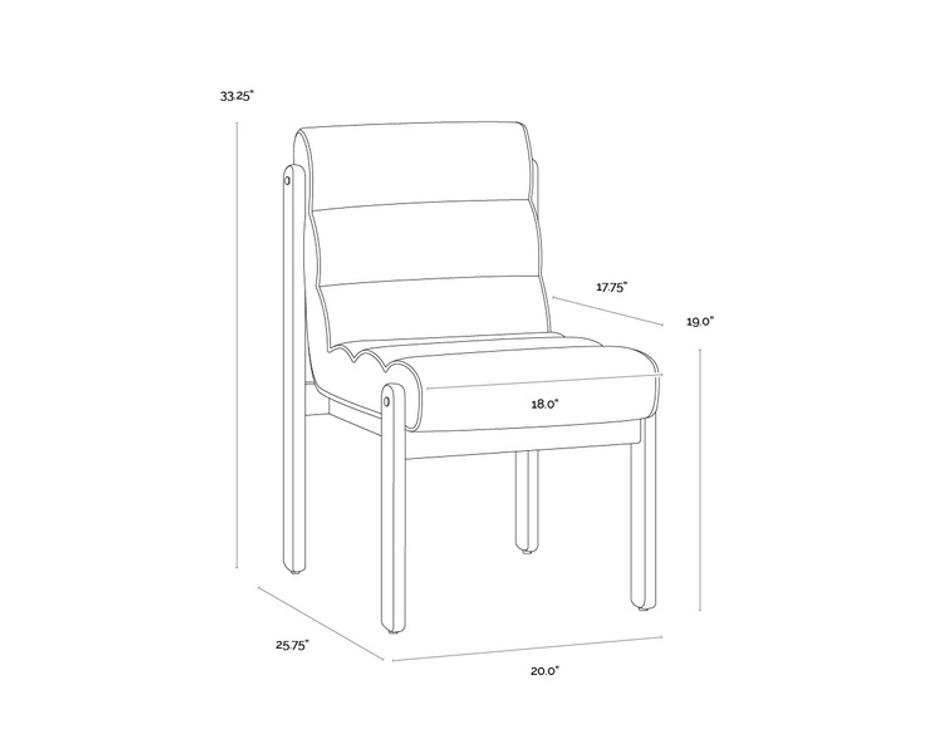 BERTIE DINING CHAIR - GERALT LINEN by Sunpan