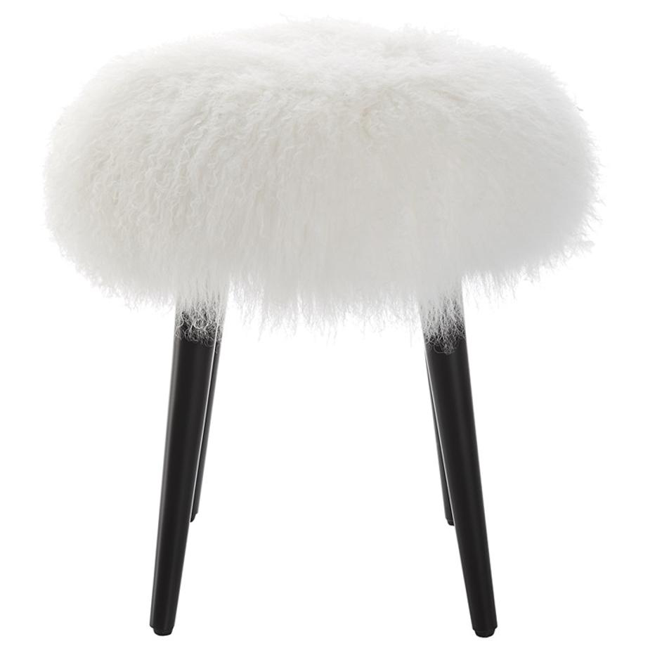 Wooly Sheepskin Accent Stool by Uttermost