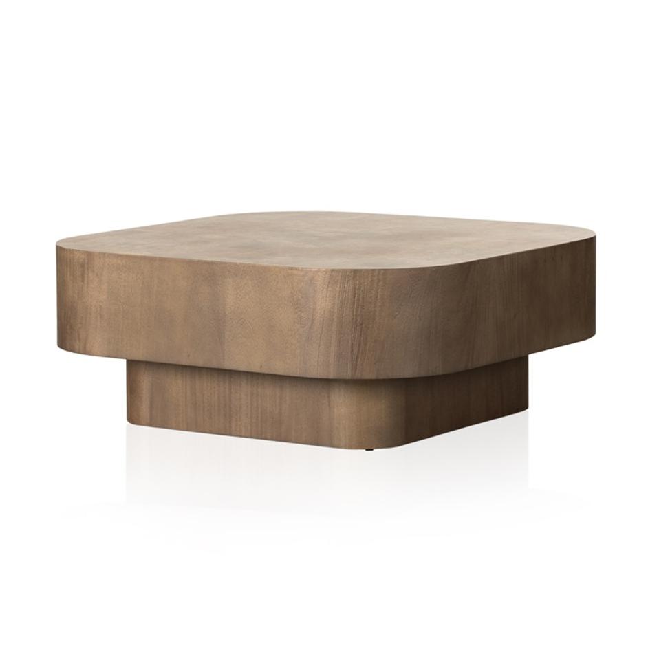 Blanco Coffee Table In Warm Umber Burl by FOUR HANDS