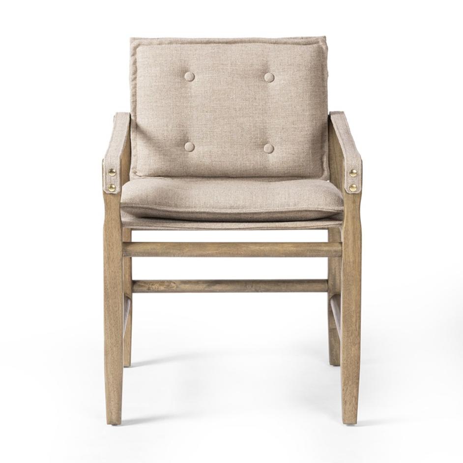 Lenz Dining Armchair In Alcala Taupe by Four Hands