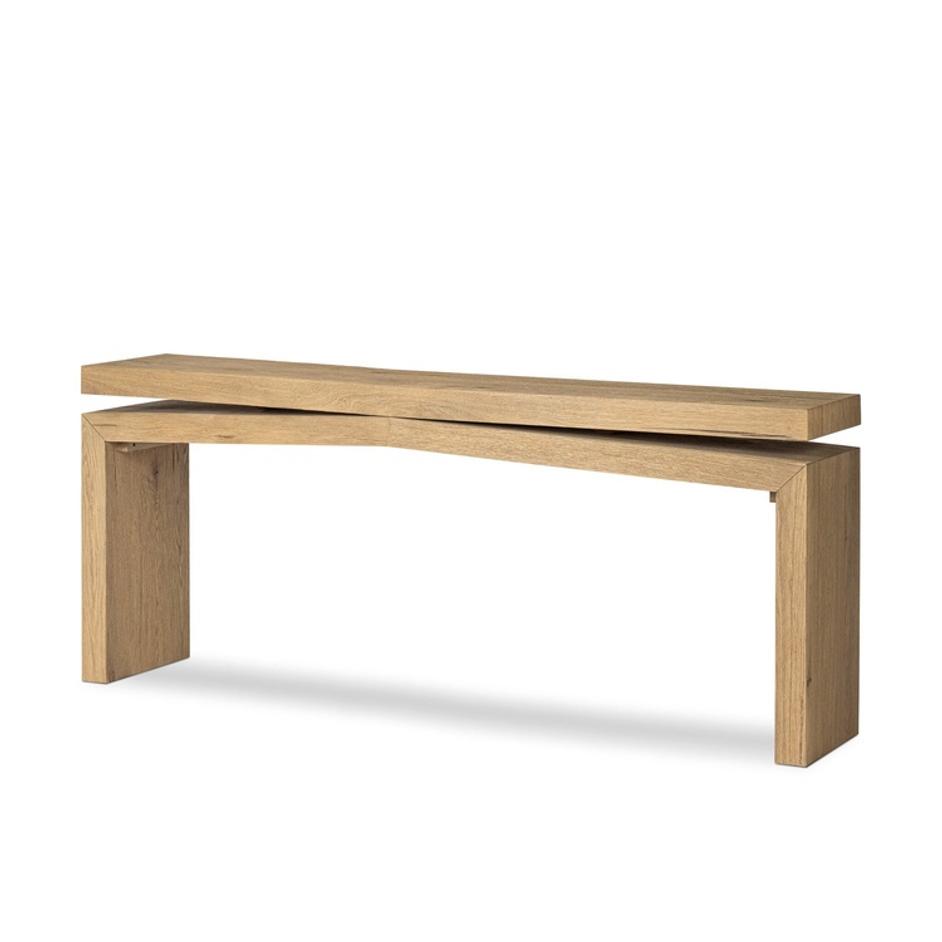 Matthes Console Table - 79" - Worn Oak Veneer by Four Hands