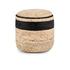 Faro Jute Natural/Black Pouf by Classic Home
