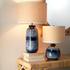Batik Ceramic Table Lamp with Raffia Shade by Jamie Young