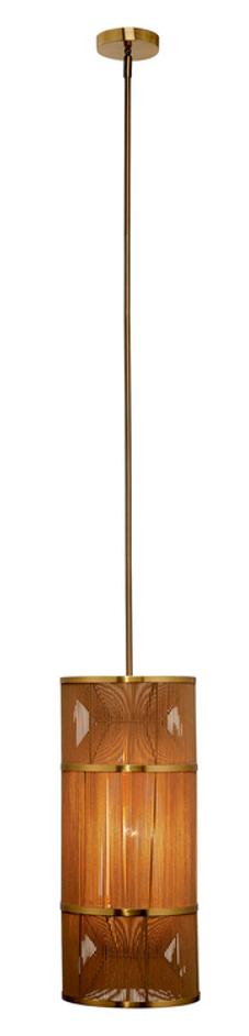 Congruent 1-Light Iron and Cotton Pendant by Jamie Young