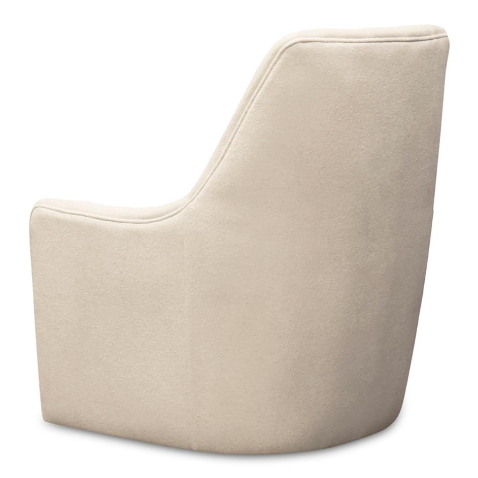 Bowie Swivel Chair White by Moes Home