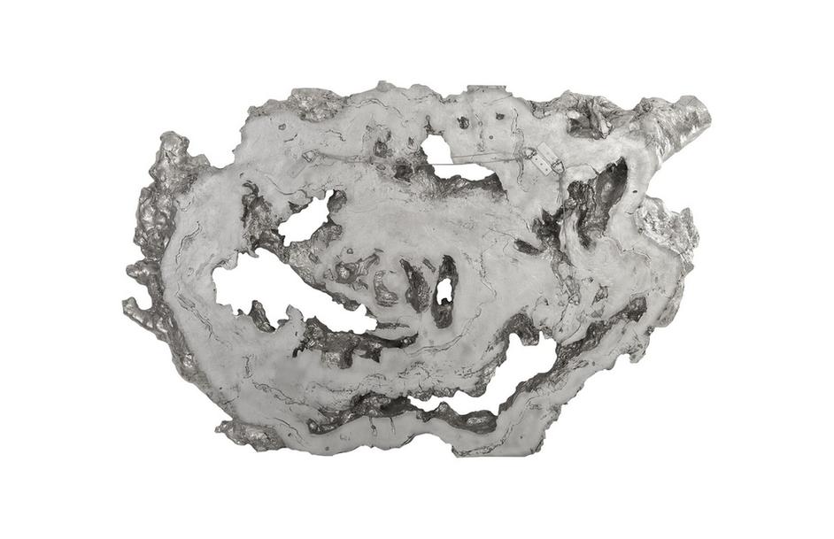 Burled Root Wall Art, Silver Leaf, Large by PHILLIPS COLLECTION