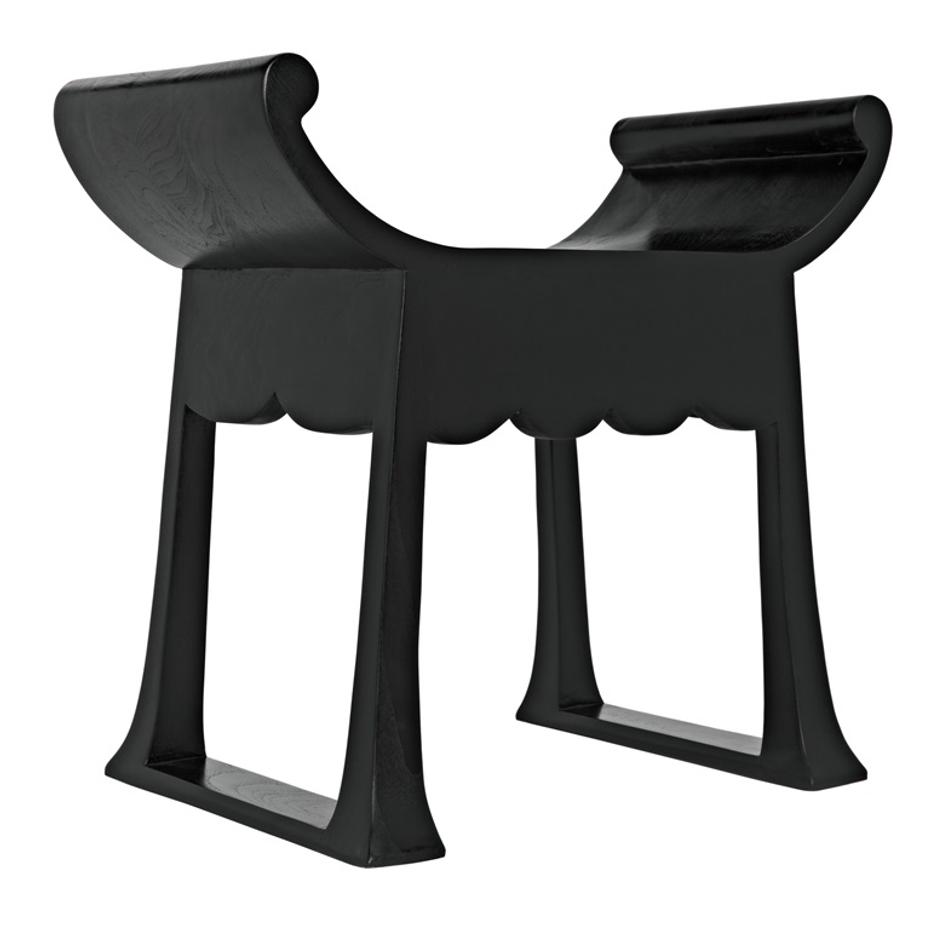 Wey Sungkai/Mindi Stool in Charcoal Black by Noir Furniture