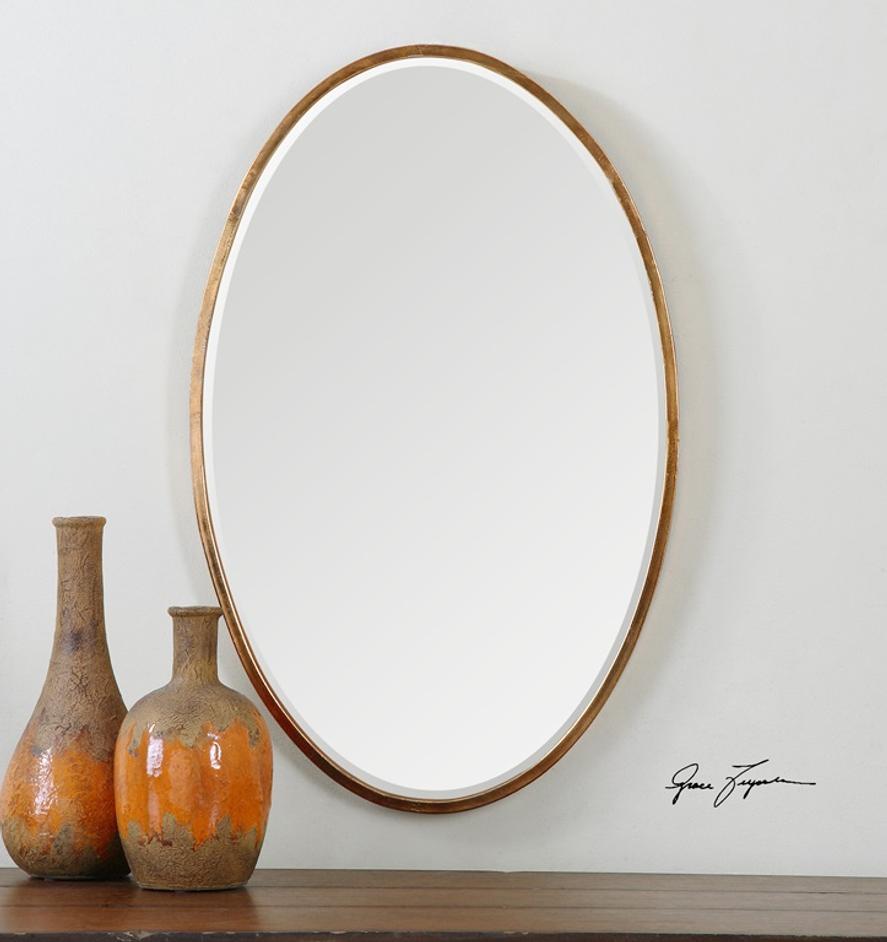 Herleva Gold Oval Mirror by Uttermost