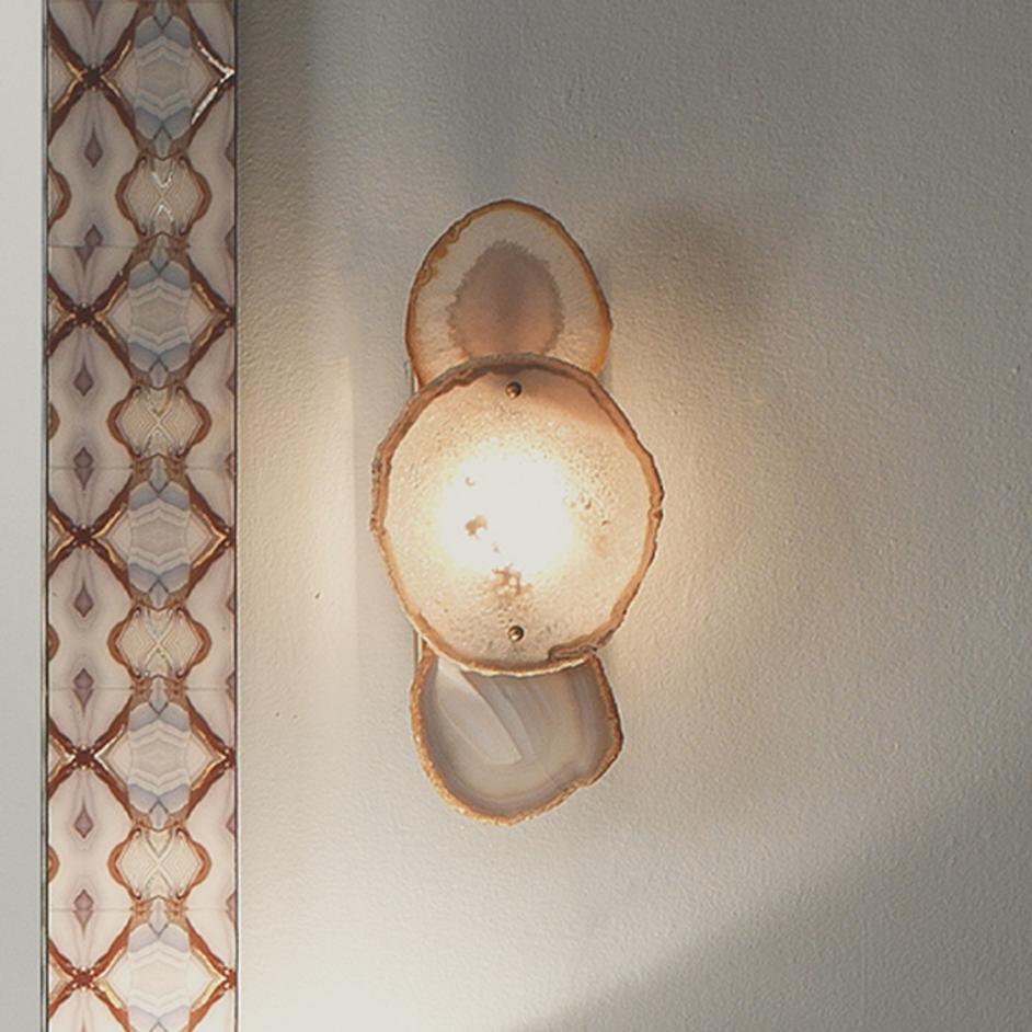 Trinity 1-Light Agate Wall Sconce by Jamie Young