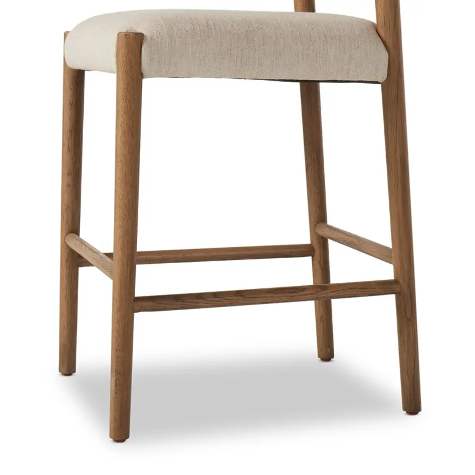 Glenmore Stool In Smoked Oak In Counter by FOUR HANDS