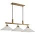 Brookdale Industrial 3 Light Linear Chandelier by Uttermost