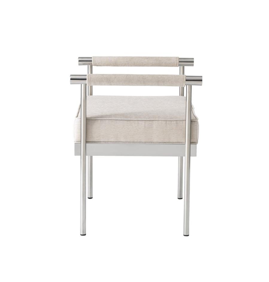 Diva Cream Velvet Bench by tov furniture