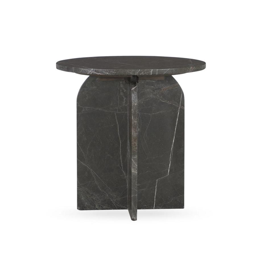 Briley Marble Round Accent Table Small by Classic Home