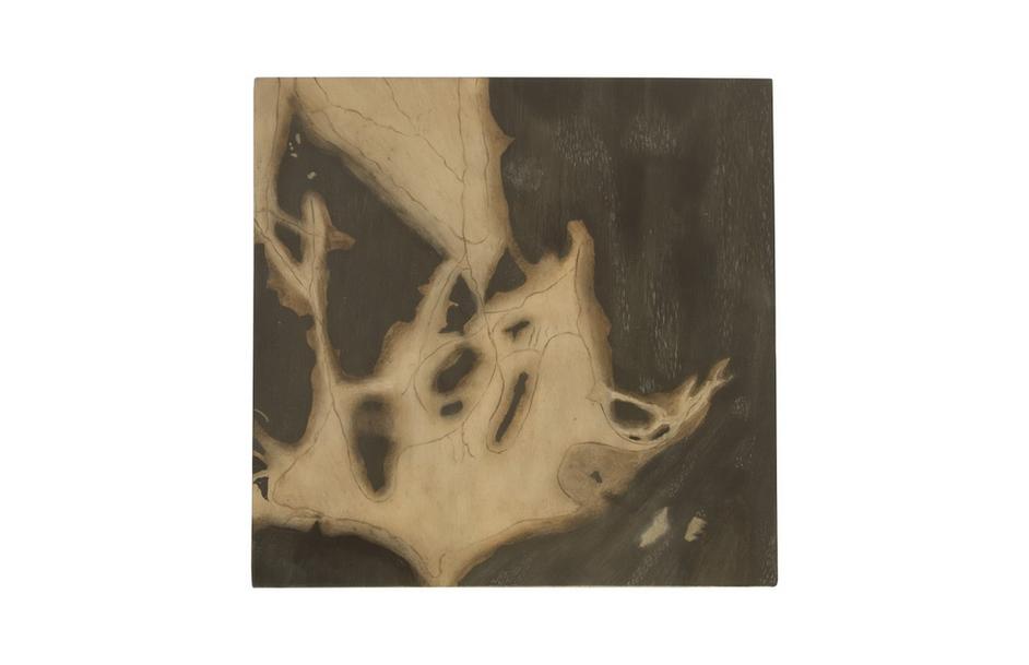 Cast Petrified Wood Stool, Resin, Square by PHILLIPS COLLECTION