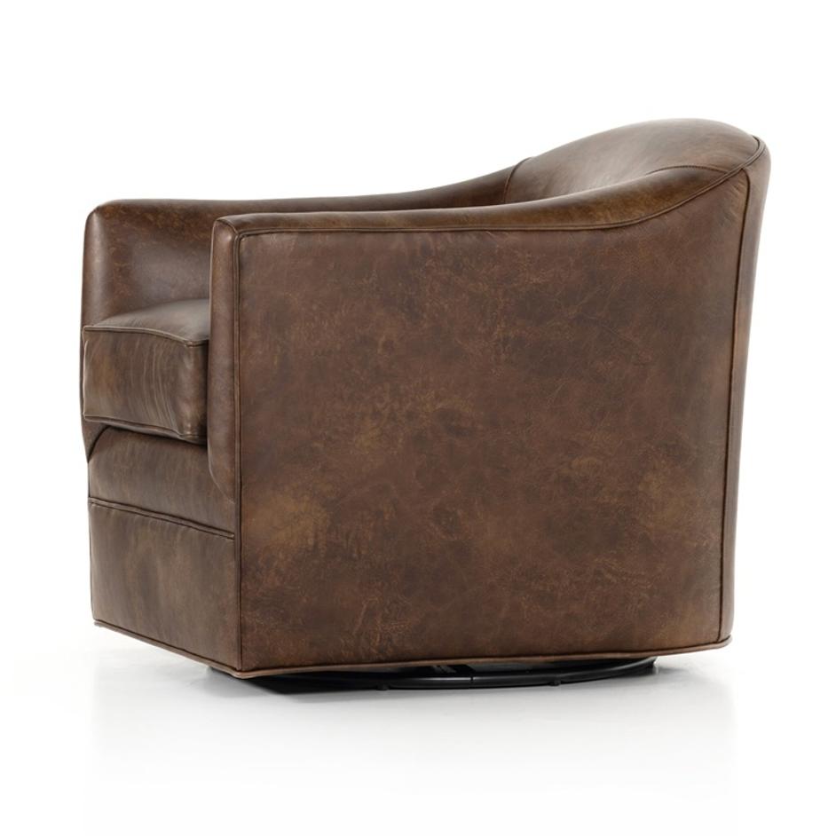 Quinton Swivel Chair - Arvada Cigar by Four Hands