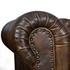 Three Seat Chesterfield, Antique Whiskey Leather by Home Trends & Design
