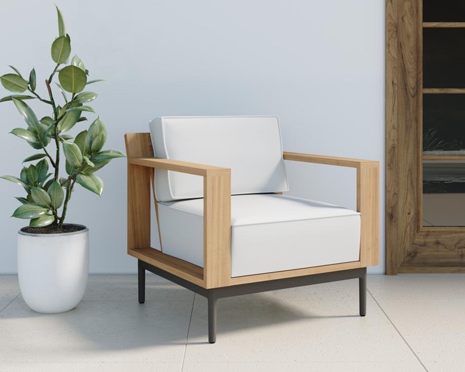 CAGLIARI ARMCHAIR - PALAZZO CREAM by Sunpan