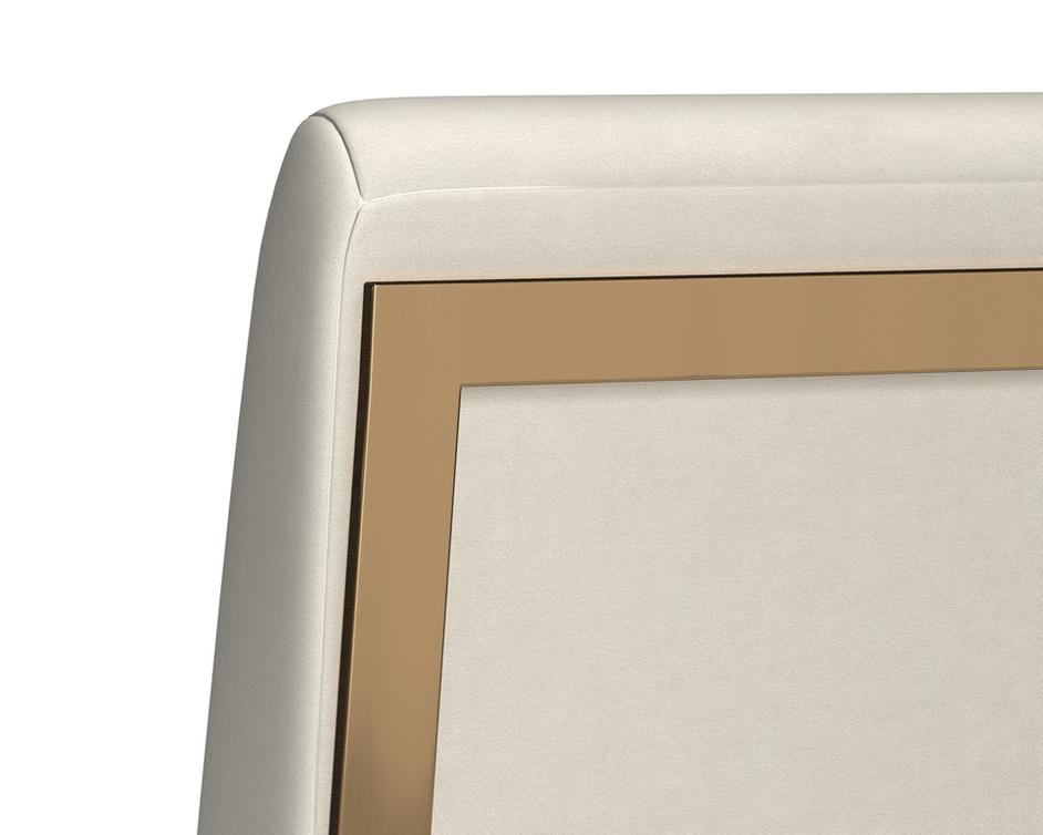 DEAN OFFICE CHAIR - BRUSHED BRASS - MEG IVORY by Sunpan