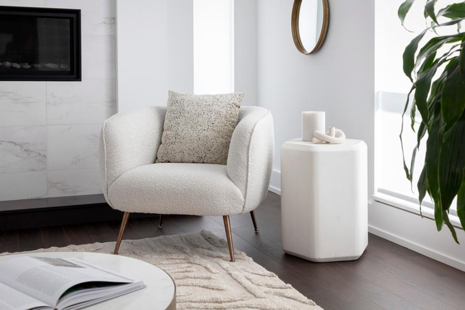 SPEZZA END TABLE - HIGH - WHITE by Sunpan