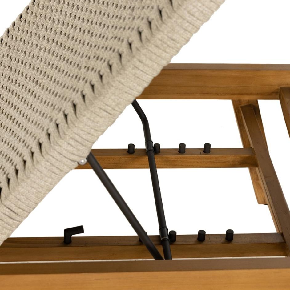 Delano Outdoor Chaise - Ivory Rope by Four Hands