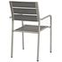 Nantucket Outdoor Patio Aluminum Dining Rounded Armchair Set Of 2 In Silver Gray by Modway Furniture