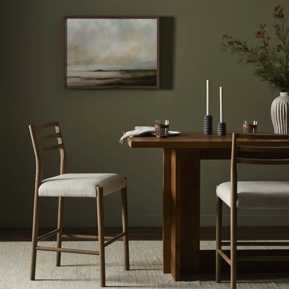 Glenmore Stool In Smoked Oak In Counter by FOUR HANDS