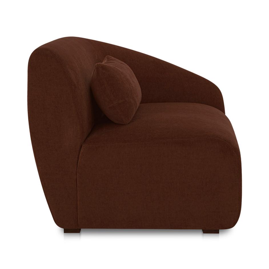Amelia Right Arm Facing Chair Chestnut by Moes Home
