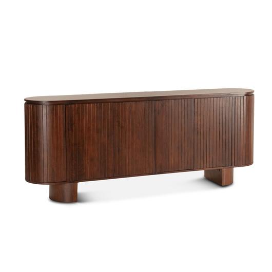 Athena 79" Sideboard, Aged Mahogany by Home Trends & Design