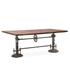 Industrial Loft 82-Inch Reclaimed Teak Wood Dining Table with Adjustable Crank by Home Trends & Design