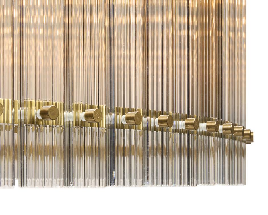 KORE CHANDELIER - LARGE - BRASS - CLEAR by Sunpan