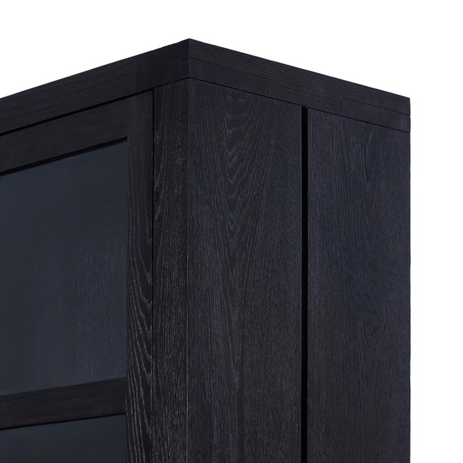 Warby Cabinet In Worn Black Veneer by Four Hands