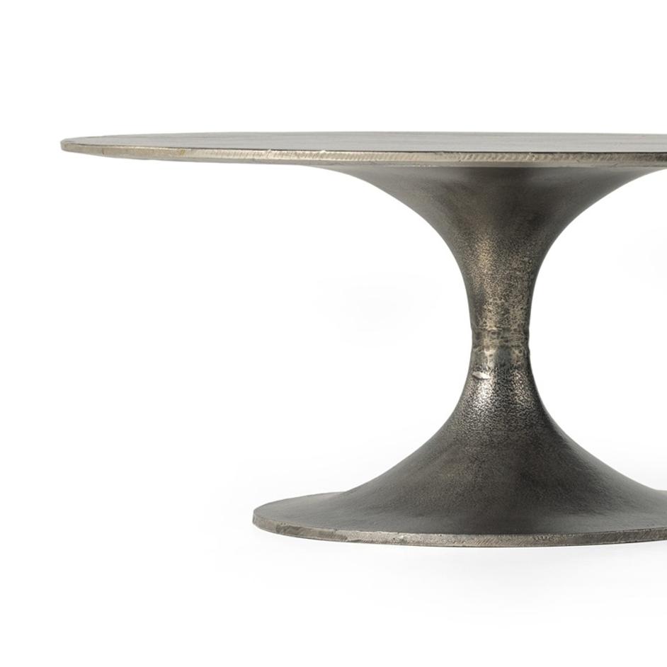 Simone Round Coffee Table - Raw Antique Nickel by Four Hands
