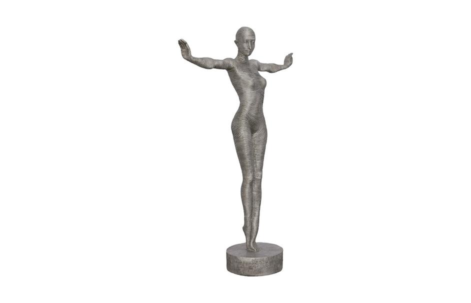Outstretched Arms Standing Sculpture, Aluminum by Phillips Collection