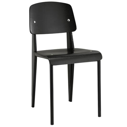Malta Dining Side Chair In Black Black by Modway Furniture